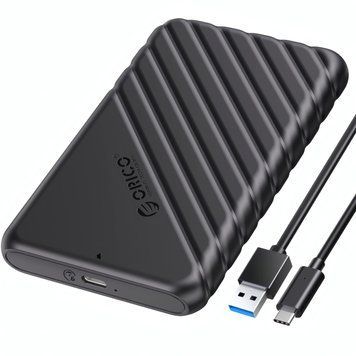 Внешний карман Orico 25PW1-C3, корпус для накопителя 2.5" SATA SSD/HDD USB-C 3.1 5Gbps 6TB, Черный 25PW1-C3 фото