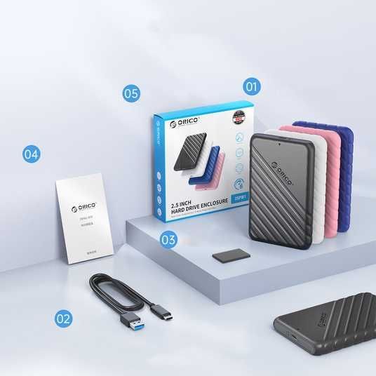 Orico внешний бокс 25PW1-C3 — USB-C корпус для HDD/SSD