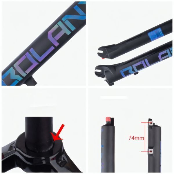 Воздушная вилка 29&Prime; Bolany Solo Air ZLA006-К, ход 120 мм, конусный шток, Lockout, Rebound, чёрная BOL-29TAP фото