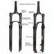 Воздушная вилка 29&Prime; Bolany Solo Air ZLA006-К, ход 120 мм, конусный шток, Lockout, Rebound, чёрная BOL-29TAP фото 4