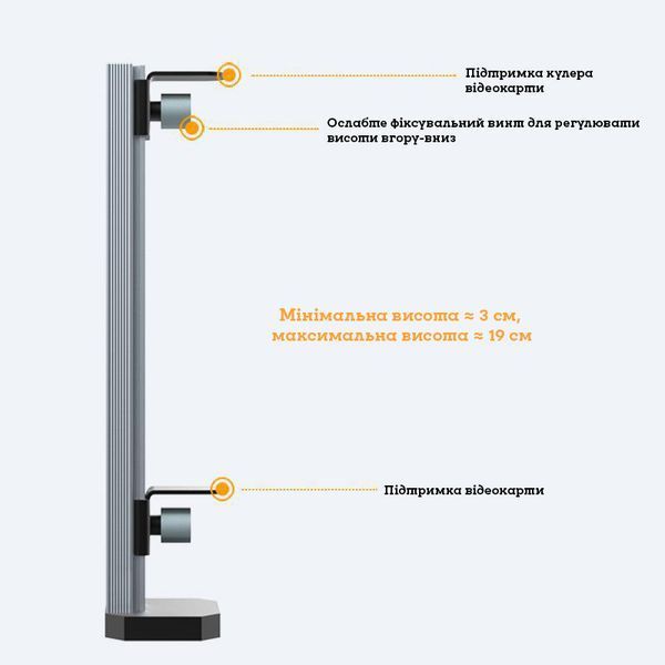 Держатель-подставка для видеокарты JEYI iBrace-X GPU, темно-серый iBrace-X фото