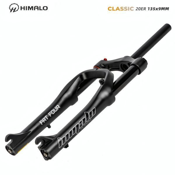 Воздушная вилка Himalo 20&Prime; для фэтбайка, Disc, прямой шток 1-1/8&Prime;, Lock-out и Rebound &mdash; чёрная HML-20-FAT-130 фото