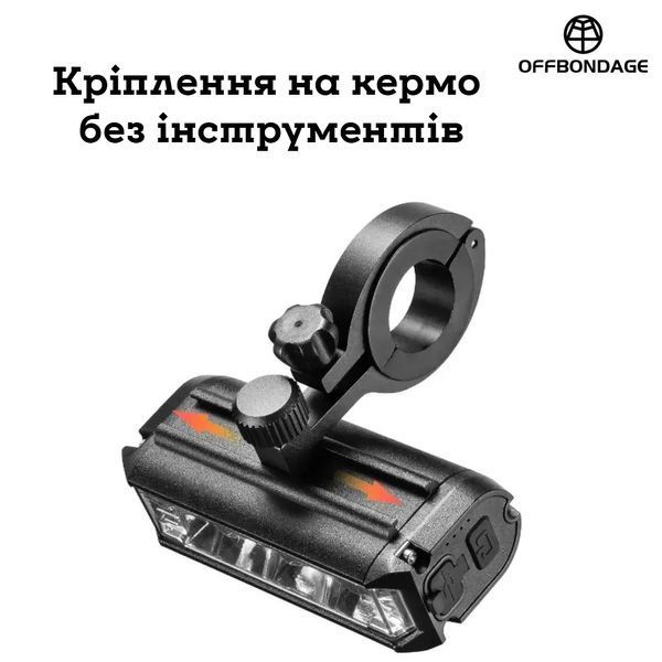 Велосипедная фара OFFBONDAGE HYY900 (EOS610) 900 лм Type-C 2000 мА&middot;ч, алюминиевый корпус HYY900 фото