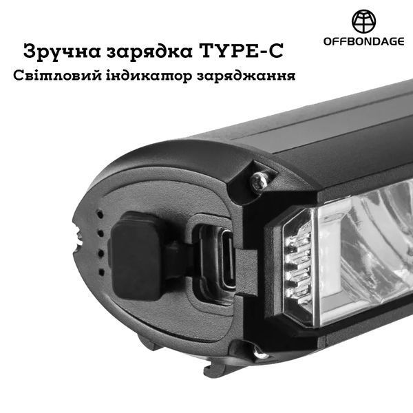 Велосипедная фара OFFBONDAGE HYY900 (EOS610) 900 лм Type-C 2000 мА&middot;ч, алюминиевый корпус HYY900 фото
