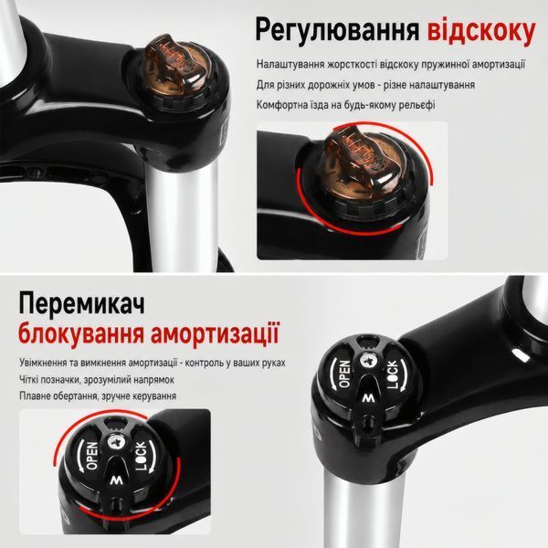 Амортизационная вилка 27.5&Prime; SR Suntour XCM MLO, ход 100 мм, Disc, Lock-out, прямой шток 1-1/8&Prime;, чёрная SF13-XCM-27.5 фото