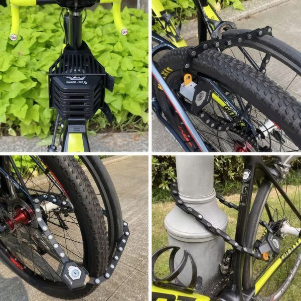 Велосипедный замок West Biking YP0705045 сегментный на ключ с защитой от взлома WB-26 фото