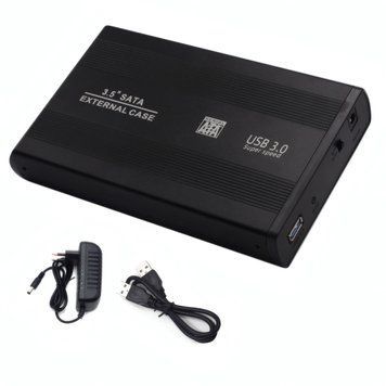 Внешний карман для HDD 3.5'' SATA - USB3.0 Shuole U35E30 до 10ТБ UASP алюминиевый корпус - Черный U35E30-AL фото