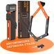 Велозамок West Biking MiniLock YP0705080, 80 см, складний, сегментний, з ключем, з кріпленням, чорно-помаранчевий WB-M-Lock фото 2