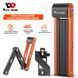 Велозамок West Biking MiniLock YP0705080, 80 см, складний, сегментний, з ключем, з кріпленням, чорно-помаранчевий WB-M-Lock фото 3