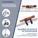 Велозамок West Biking MiniLock YP0705080, 80 см, складний, сегментний, з ключем, з кріпленням, чорно-помаранчевий WB-M-Lock фото 7