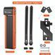 Велозамок West Biking MiniLock YP0705080, 80 см, складний, сегментний, з ключем, з кріпленням, чорно-помаранчевий WB-M-Lock фото 5