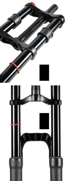 Двухкоронная вилка NanLio 27.5&Prime;, прямой шток, ось 15&times;100 мм, ход 150 мм, для MTB и DH, чёрная NL-DK-AX15-27.5 фото