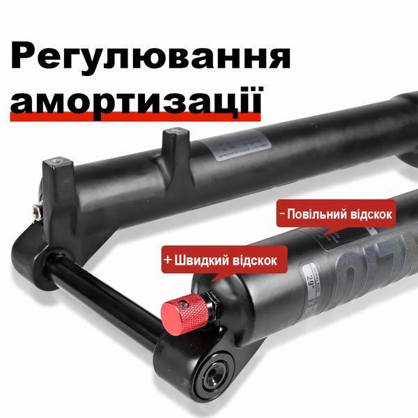 Двухкоронная вилка NanLio 27.5&Prime;, прямой шток, ось 15&times;100 мм, ход 150 мм, для MTB и DH, чёрная NL-DK-AX15-27.5 фото