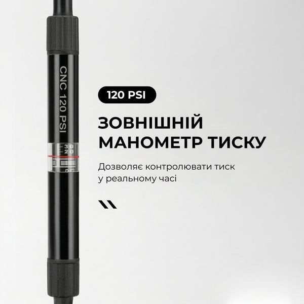Велосипедный мининасос Rockbros RY-MP2821B с манометром 120 PSI, для клапанов AV/FV (Schrader, Presta), с креплением на раму RB-P120PSI-BLK фото