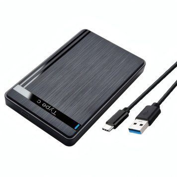 Внешний карман Shuole USB 3.1 Type-C, корпус SSD / HDD 2.5" SATA - Черный U25Q83.1 фото