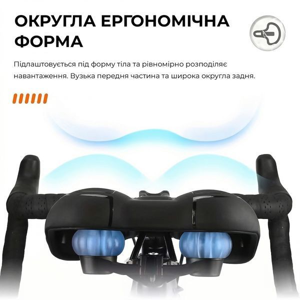 Широкое велосипедное седло WEST BIKING YP0801151 Leisure Wide с амортизацией и вентиляционным вырезом, черное WB-LWD-BLK фото