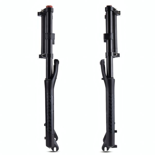 Двухкоронная воздушная вилка Bolany 26&Prime; для фэтбайка, ход 140 мм, Disc, прямой шток 1-1/8&Prime;, QR 9 мм, для e-bik BOL-SNA255-DK фото