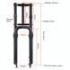 Двухкоронная воздушная вилка Bolany 26&Prime; для фэтбайка, ход 140 мм, Disc, прямой шток 1-1/8&Prime;, QR 9 мм, для e-bik BOL-SNA255-DK фото 2