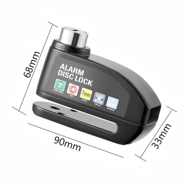 Замок на тормозной диск мотоцикла и велосипеда Alarm Disk Lock c сигнализация Bengguo BG-1238 BG-1238 фото