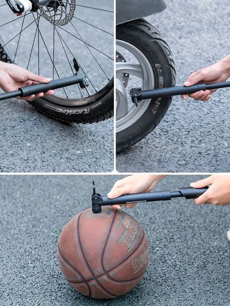 Велосипедный мини-насос Rockbros 42520001001 80PSI под Presta / Schrader, телескопический, с креплением под флягодержатель RB-80PSI-4252 фото