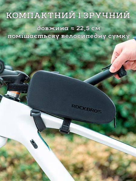 Велосипедный мини-насос Rockbros 42520001001 80PSI под Presta / Schrader, телескопический, с креплением под флягодержатель RB-80PSI-4252 фото