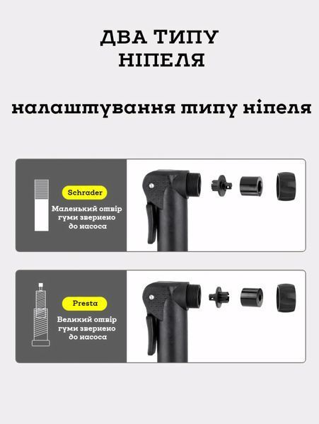 Велосипедный мини-насос Rockbros 42520001001 80PSI под Presta / Schrader, телескопический, с креплением под флягодержатель RB-80PSI-4252 фото