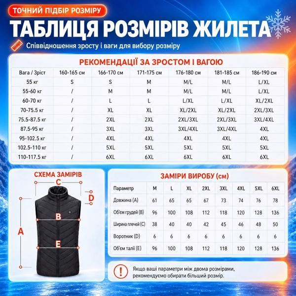 Термо жилетка з підігрівом Baesan HV09 від PowerBank USB, 9 зон підігріву, розмір L HV09 фото